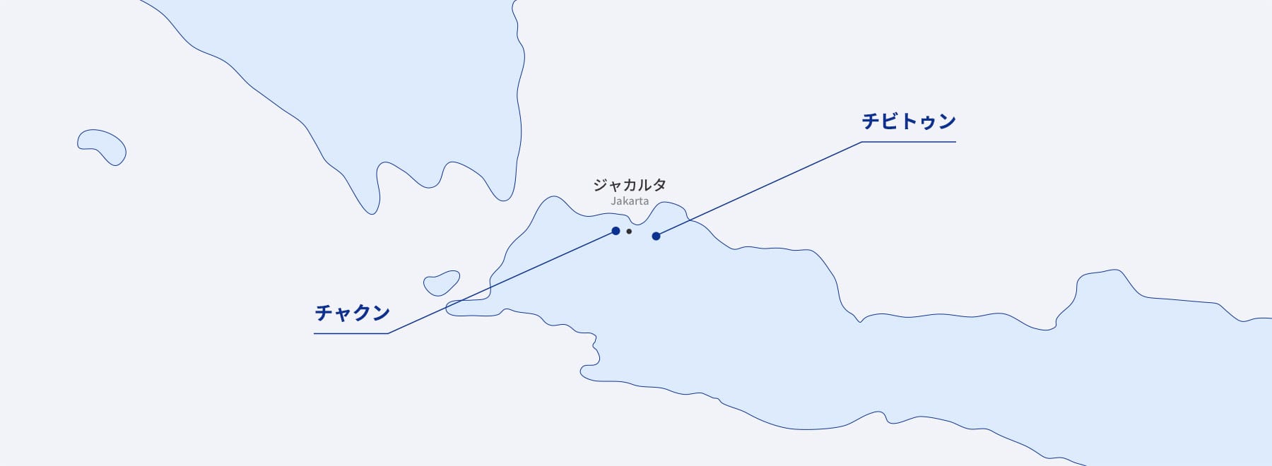 インドネシア国内におけるIf-Japan.の拠点図