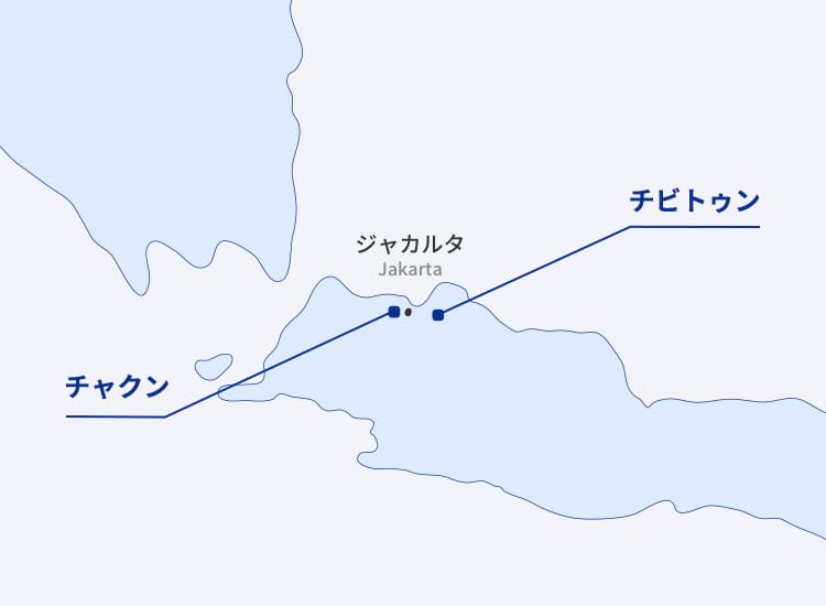 インドネシア国内におけるIf-Japan.の拠点図