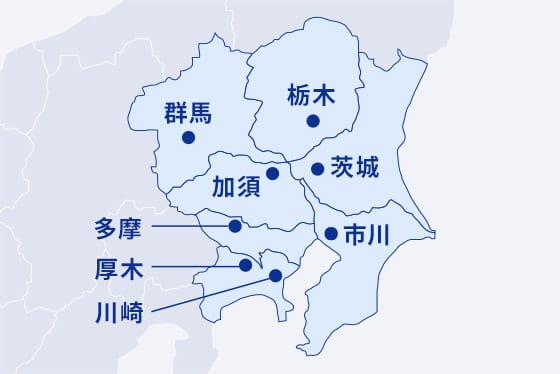 関東におけるIf-Japan.の配送ネットワーク