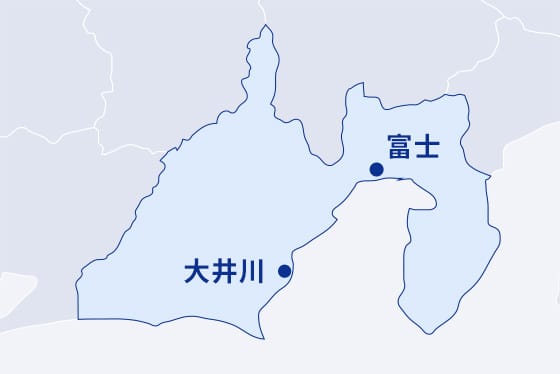 静岡県におけるIf-Japan.の配送ネットワーク